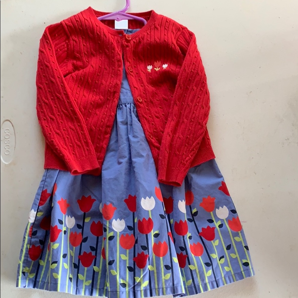 Gymboree Holland Days dress and cardigan